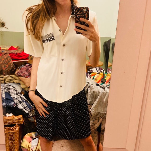 Vintage 90s Gingham Shorts Suit Set - Picture 4 of 11